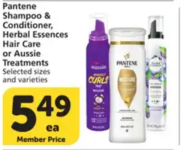 Albertsons Pantene Shampoo & Conditioner, Herbal Essences Hair Care or Aussie Treatments offer