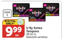 Albertsons U By Kotex Tampons offer