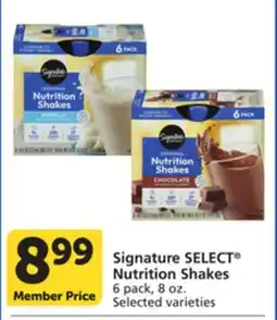Albertsons Signature SELECT Nutrition Shakes offer
