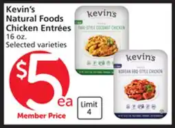 Albertsons Kevin's Natural Foods Chicken Entrées offer