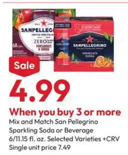 Stater Bros San Pellegrino Sparkling Soda or Beverage offer
