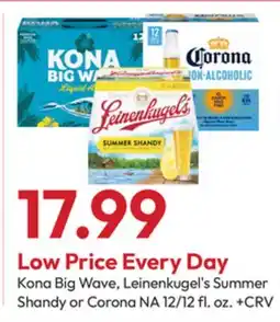 Stater Bros Kona Big Wave, Leinenkugel's Summer Shandy or Corona NA offer