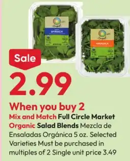 Stater Bros Full Circle Market Organic Salad Blends offer