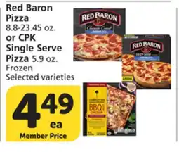 Albertsons Red Baron Pizza 8.8-23.45 oz. or CPK Single Serve Pizza 5.9 oz offer