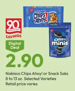 Stater Bros Nabisco Chips Ahoy! or Snack Saks offer