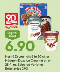 Stater Bros Nestlé Drumsticks 6 to 20 ct. or Häagen-Dazs Ice Cream 6 ct. or 28 fl. oz offer