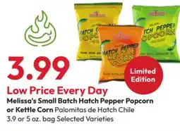 Stater Bros Melissa's Small Batch Hatch Pepper Popcorn or Kettle Corn offer