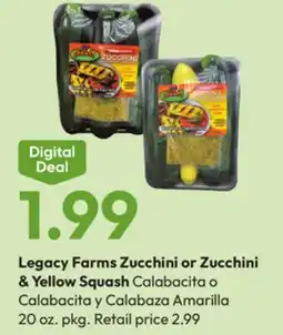 Stater Bros Legacy Farms Zucchini or Zucchini & Yellow Squash offer