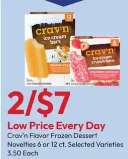 Stater Bros Crav'n Flavor Frozen Dessert Novelties offer