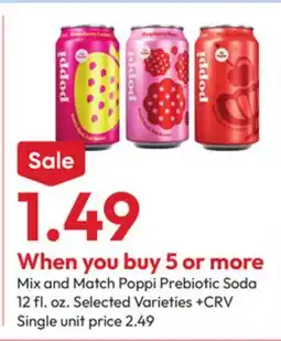 Stater Bros Poppi Prebiotic Soda offer