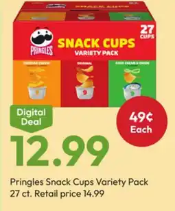 Stater Bros Pringles Snack Cups Variety Pack offer