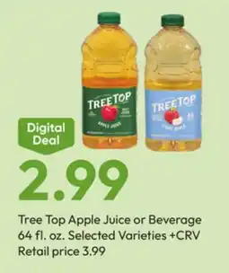 Stater Bros Tree Top Apple Juice or Beverage offer
