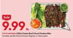 Stater Bros Cut Fresh Daily USDA Choice Beef Chuck Flanken Ribs offer
