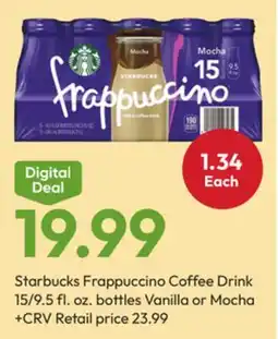 Stater Bros Starbucks Frappuccino Coffee Drink offer