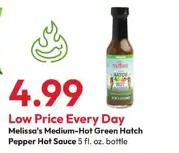 Stater Bros Melissa's Medium-Hot Green Hatch Pepper Hot Sauce offer