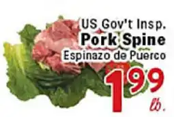 Rio Valley Market US Gov't Insp. Pork Spine offer