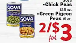 Rio Valley Market Goya Chick Peas, Green Pigeon Peas offer
