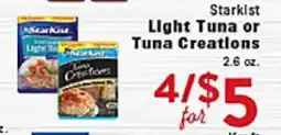 Rio Valley Market Starkist Light Tuna or Tuna Creations offer