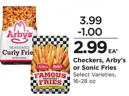 Food 4 Less Checkers, Arby's or Sonic Fries offer