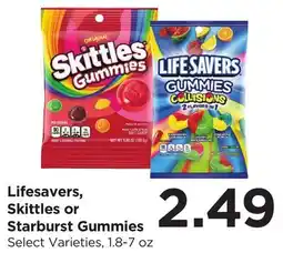 Food 4 Less Lifesavers, Skittles or Starburst Gummies offer