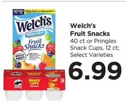 Food 4 Less Welch's Fruit Snacks 40 ct or Pringles Snack Cups, 12 ct offer