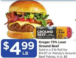 Food 4 Less Kroger 73% Lean Ground Beef offer