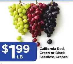 Food 4 Less California Red, Green or Black Seedless Grapes offer