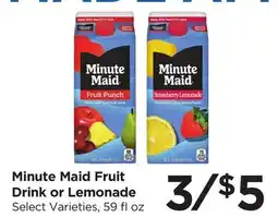 Food 4 Less Minute Maid Fruit Drink or Lemonade offer