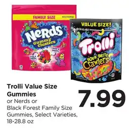 Food 4 Less Trolli Value Size Gummies or Nerds or Black Forest Family Size Gummies offer