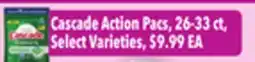 Tony’s Fresh Market Cascade Action Pacs offer