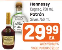 Tony’s Fresh Market Hennessy Cognac, 750 mL Patrón Silver offer