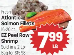 Tony’s Fresh Market Fresh Atlantic Salmon Fillets 16-20 ct EZ Peel Raw Shrimp offer
