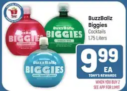 Tony’s Fresh Market BuzzBallz Biggies Cocktails offer