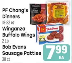 Tony’s Fresh Market PF Chang's Dinners, Winghamza Buffalo Wings o Bob Evans Sausage Patties offer