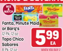 Tony’s Fresh Market Fanta, Minute Maid or Barq's or Topo Chico Sabores offer