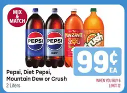 Tony’s Fresh Market Pepsi, Diet Pepsi, Mountain Dew or Crush offer
