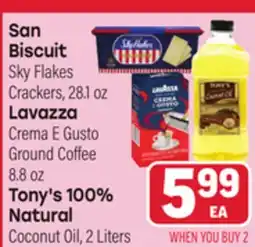 Tony’s Fresh Market Biscuit, Crema E Gusto offer