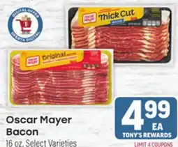 Tony’s Fresh Market Oscar Mayer Bacon offer