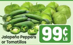 Tony’s Fresh Market Jalapeño Peppers or Tomatillos offer