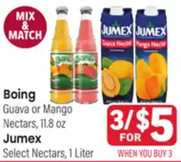 Tony’s Fresh Market Boing Guava or Mango Nectars, 11.8 oz Jumex Select Nectars offer