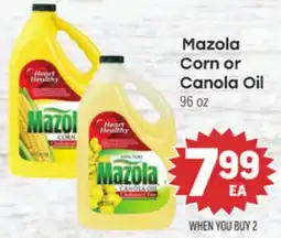 Tony’s Fresh Market Mazola Corn or Canola Oil offer