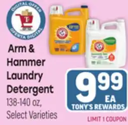 Tony’s Fresh Market Arm & Hammer Laundry Detergent offer