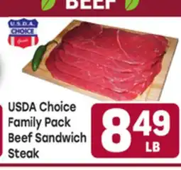 Tony’s Fresh Market USDA Choice Family Pack Beef Sandwich Steak offer