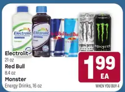 Tony’s Fresh Market Electrolit or Red Bull or Monster offer