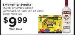 Mariano's Smirnoff or Svedka offer