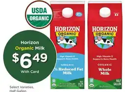 Mariano's Horizon Organic Milk offer