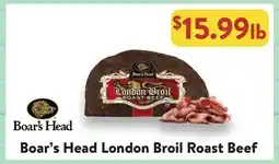 Fresh Thyme Boar's Head London Broil Roast Beef offer