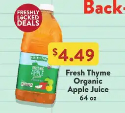 Fresh Thyme Fresh Thyme Organic Apple Juice offer