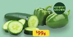 Fresh Thyme Green Bell Peppers or Cucumbers offer