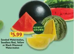 Fresh Thyme Seeded Watermelon, Seedless Red, Yellow or Black Diamond Watermelon offer